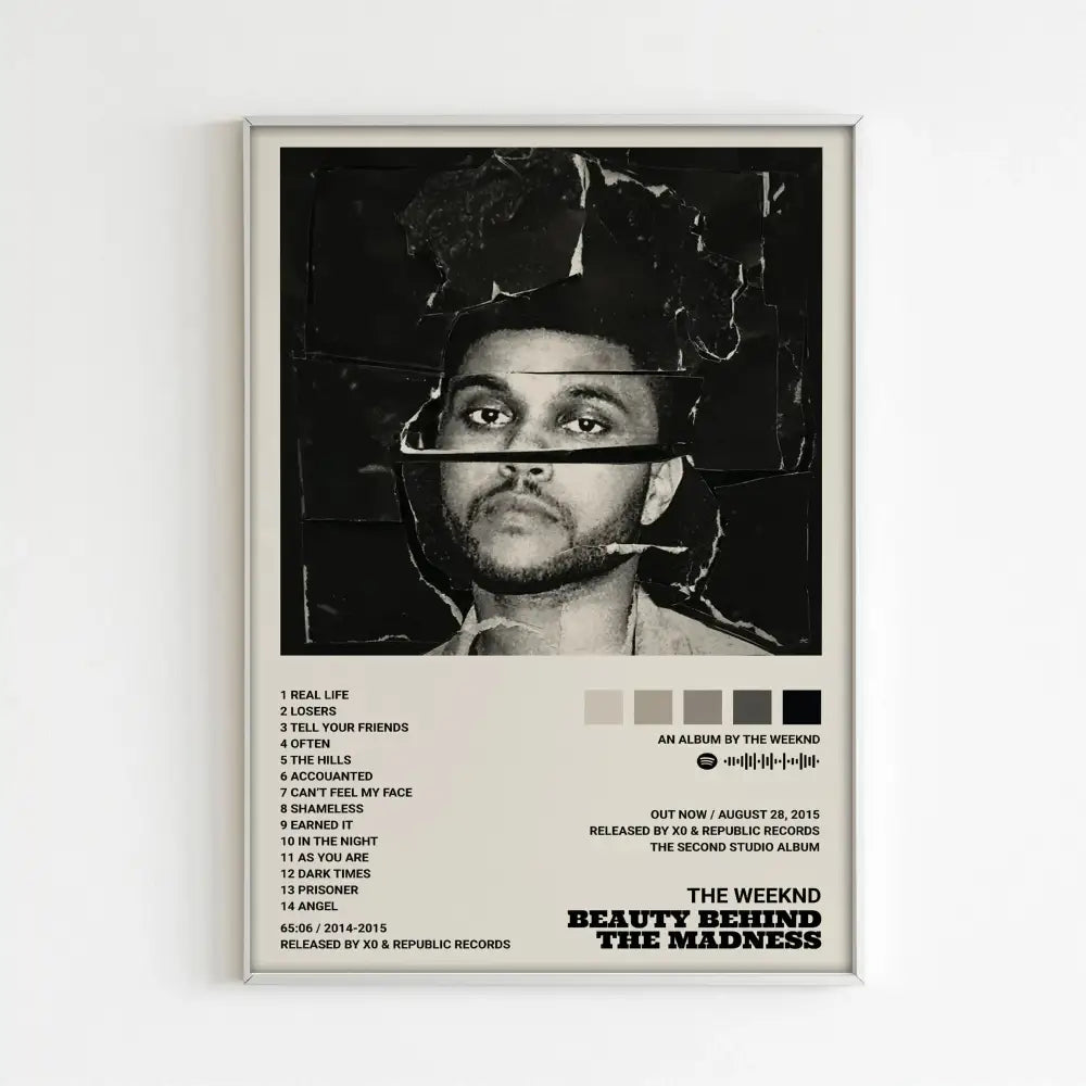 Minimalist the weeknd music album posters bedroom home decor