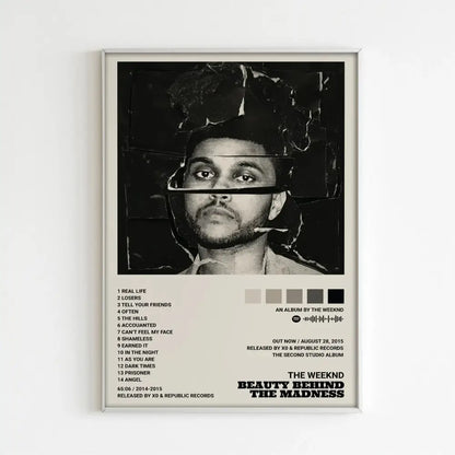 Minimalist the weeknd music album posters bedroom home decor