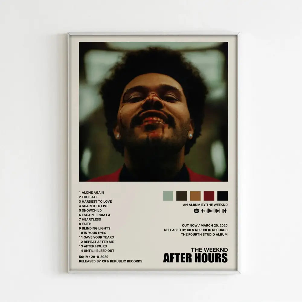 Minimalist the weeknd music album posters bedroom home decor