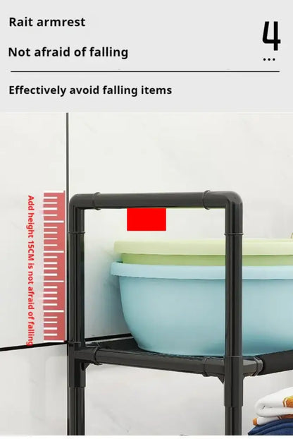 Modern black metal 3 tier toilet storage rack bathroom organizer