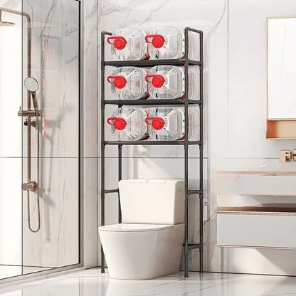 Modern black metal 3 tier toilet storage rack bathroom organizer