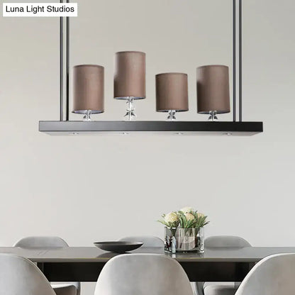 Modern black and brown island light fixture dining room pendant
