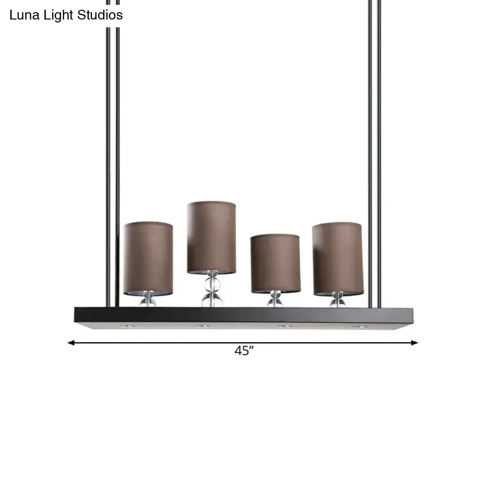 Modern black and brown island light fixture dining room pendant