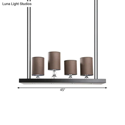 Modern black and brown island light fixture dining room pendant