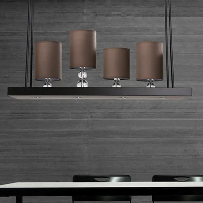 Modern black and brown island light fixture dining room pendant