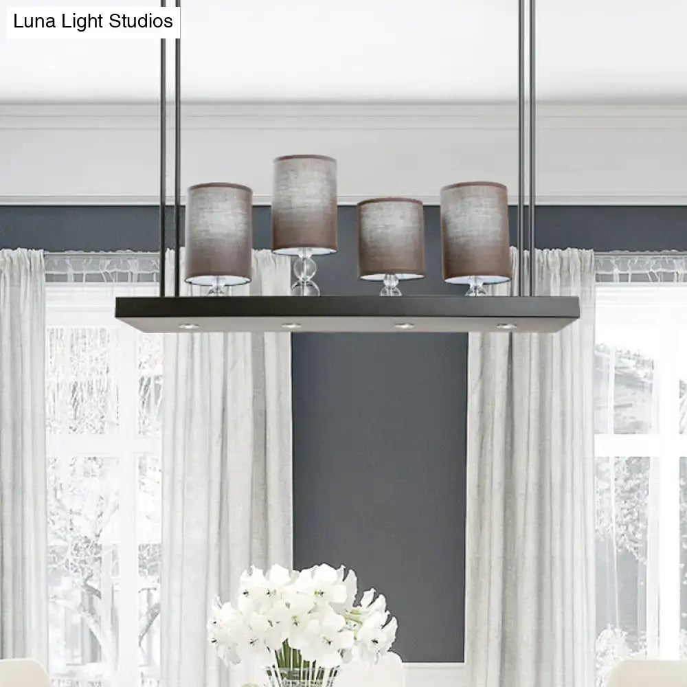 Modern black and brown island light fixture dining room pendant