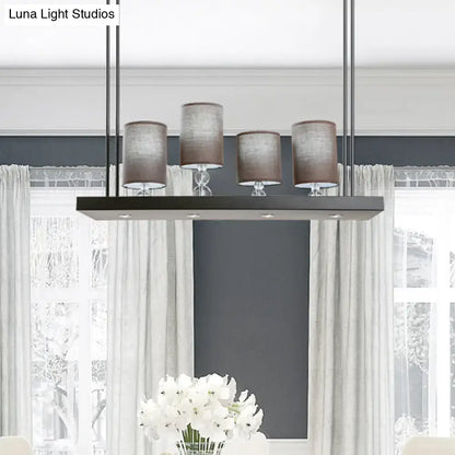 Modern black and brown island light fixture dining room pendant