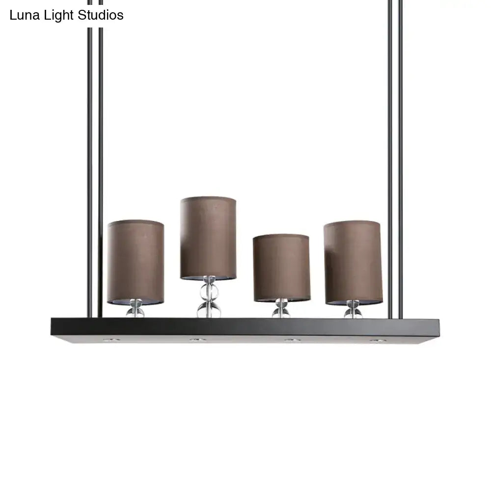 Modern black and brown island light fixture dining room pendant