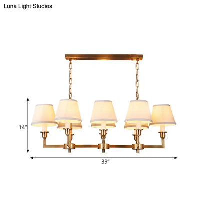 Traditional gold conic island ceiling light living room chandelier