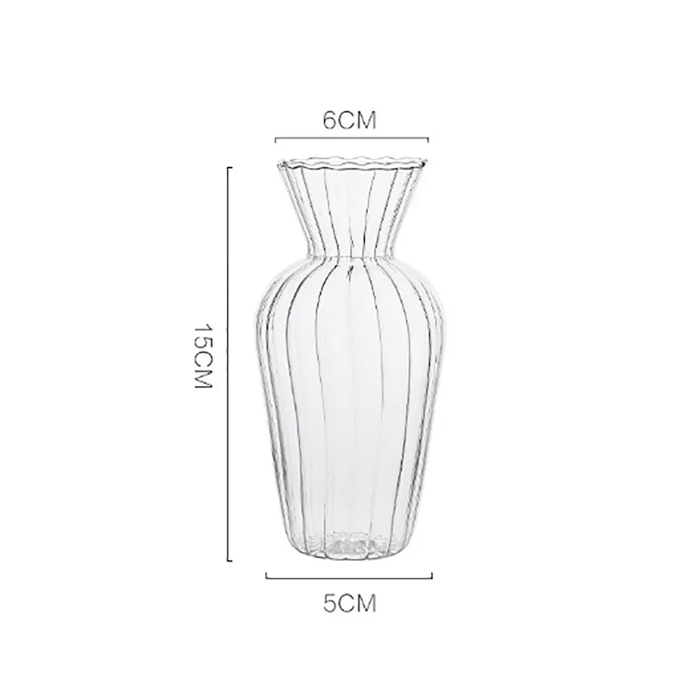 DecorBites™ Transparent Nordic Vase for Plants and Flowers