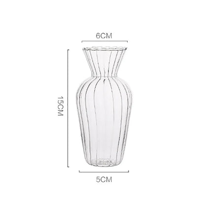 DecorBites™ Transparent Nordic Vase for Plants and Flowers