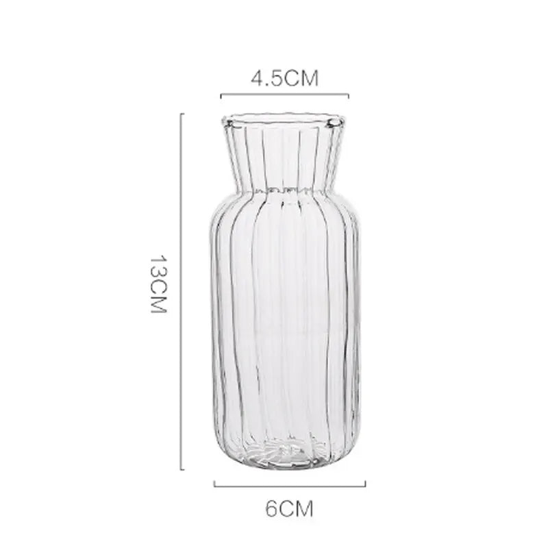 DecorBites™ Transparent Nordic Vase for Plants and Flowers