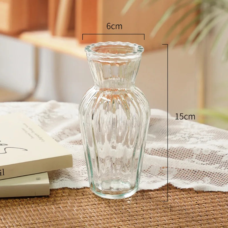 DecorBites™ Transparent Nordic Vase for Plants and Flowers