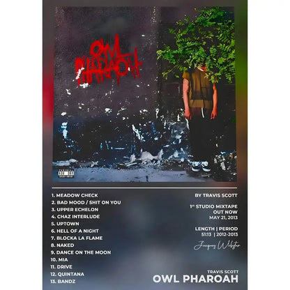 Travis scott framed album poster bedroom waterproof wall art