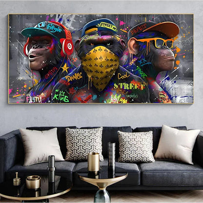 DecorBites™ Trendy Orangutans Wall Art Print