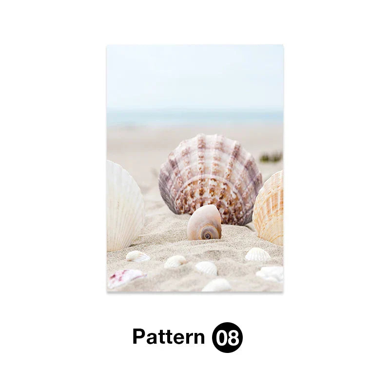 DecorBites™ Tropical Ocean Shell Wall Art for Living Room
