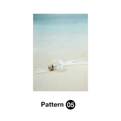 Coastal pastel shell wall art for living room decor