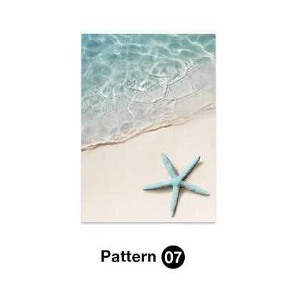 Coastal pastel shell wall art for living room decor