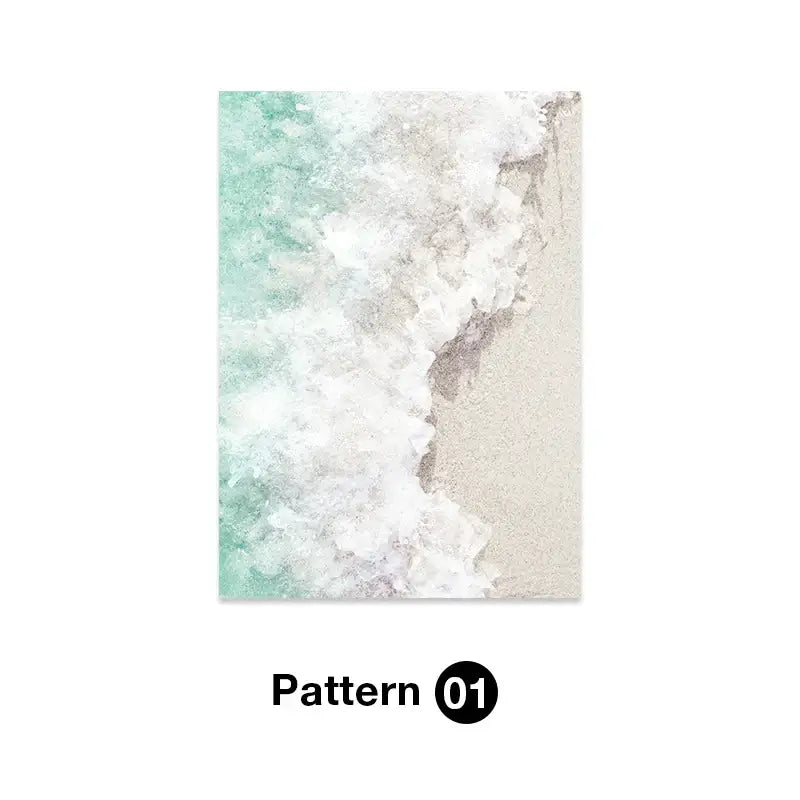 Coastal pastel shell wall art for living room decor