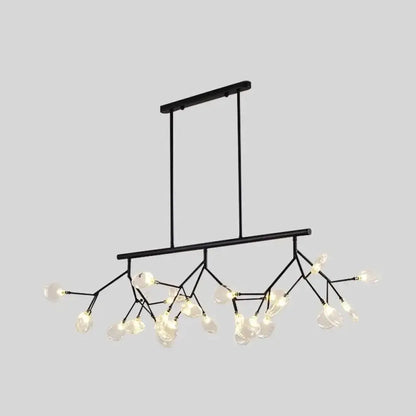 Modern black 27 light branching globe chandelier dining room fixture