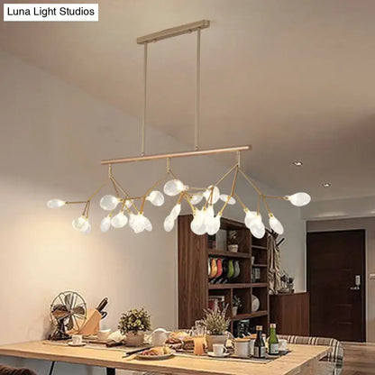 Modern black 27 light branching globe chandelier dining room fixture