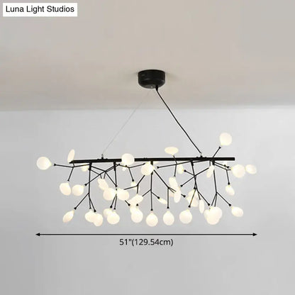 Modern gold linear firefly pendant lighting for living room