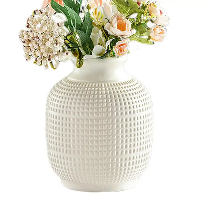 Textured teal modern floral vase living room unbreakable decor