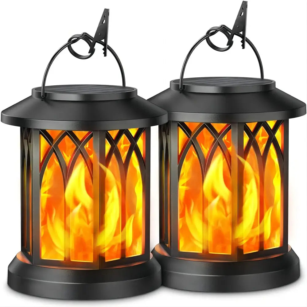 Bronze bronze flickering flame solar lanterns garden decorative light