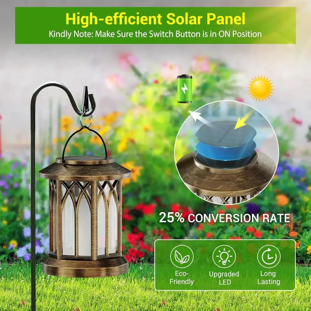 Bronze bronze flickering flame solar lanterns garden decorative light