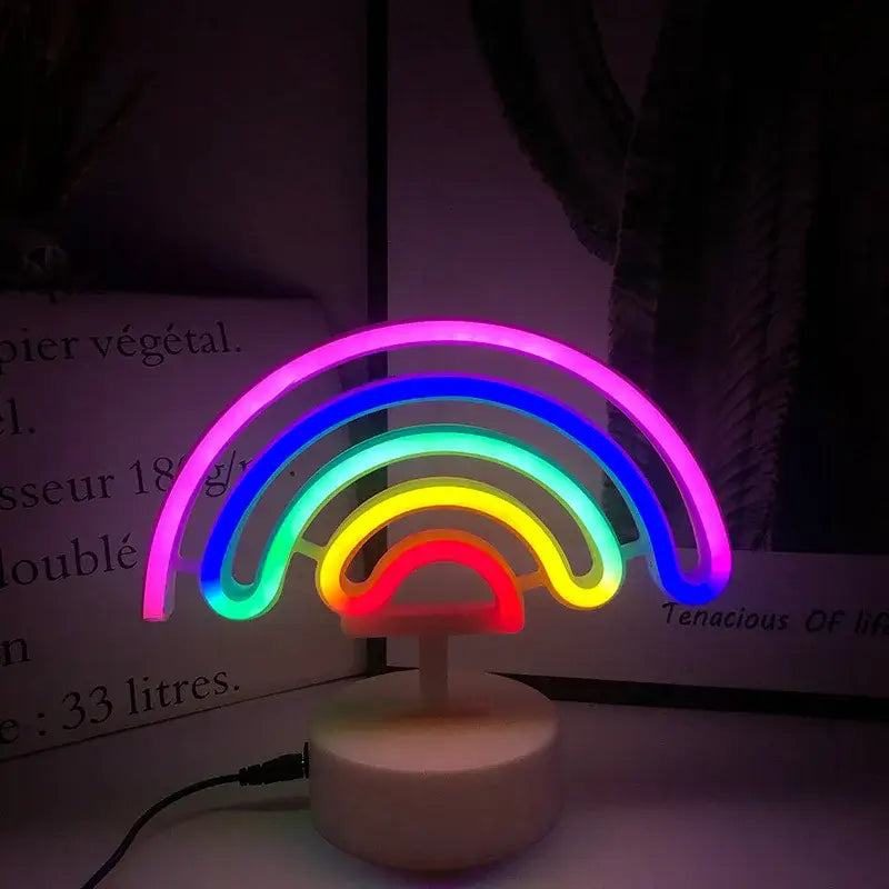 Colorful led neon sign shapes bedroom night light
