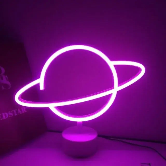 Colorful led neon sign shapes bedroom night light