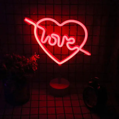 Colorful led neon sign shapes bedroom night light