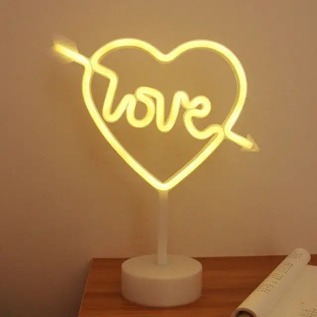 Colorful led neon sign shapes bedroom night light