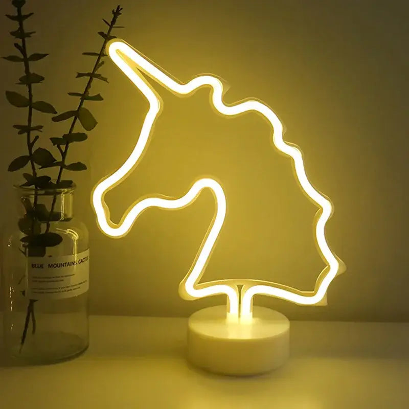 Colorful led neon sign shapes bedroom night light