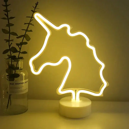 Colorful led neon sign shapes bedroom night light