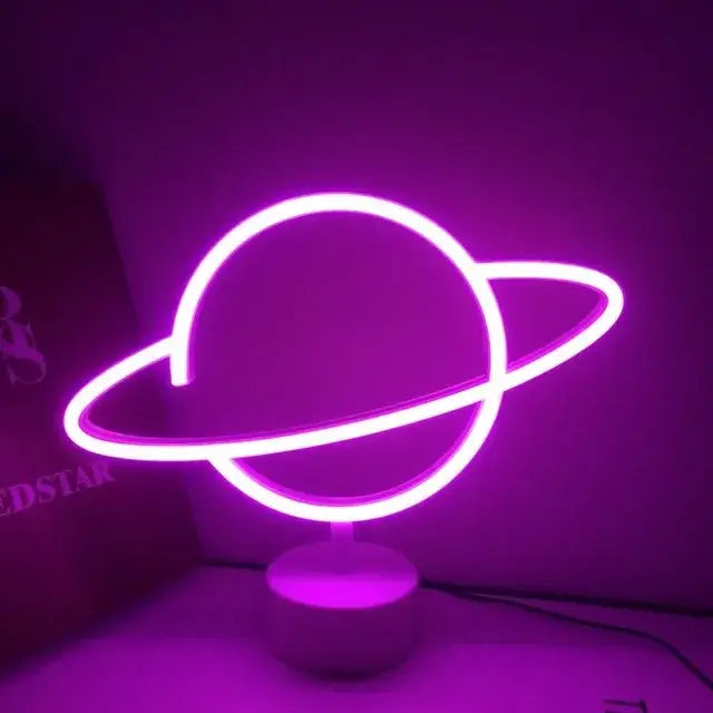 Colorful led neon sign shapes bedroom night light