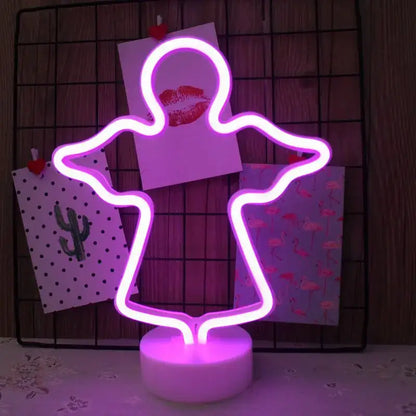 Colorful led neon sign shapes bedroom night light