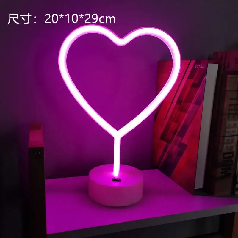 Colorful led neon sign shapes bedroom night light