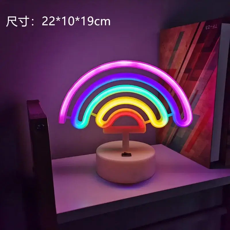 Colorful led neon sign shapes bedroom night light