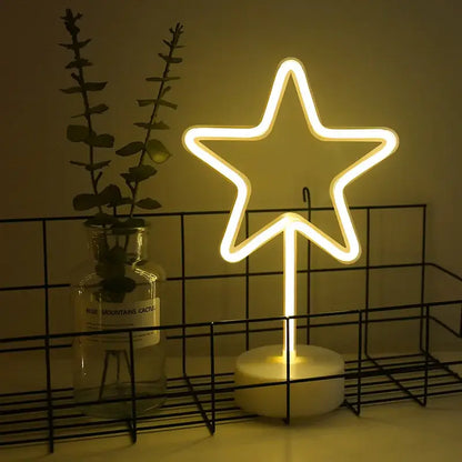 Colorful led neon sign shapes bedroom night light