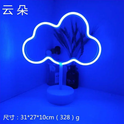 Colorful led neon sign shapes bedroom night light