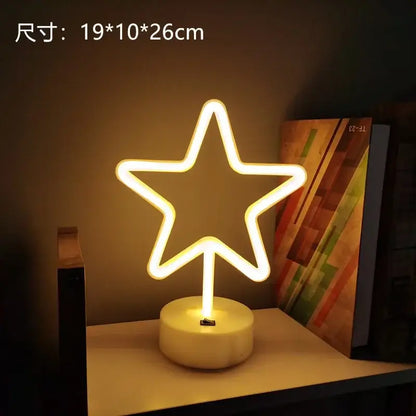 Colorful led neon sign shapes bedroom night light