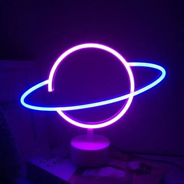 Colorful led neon sign shapes bedroom night light