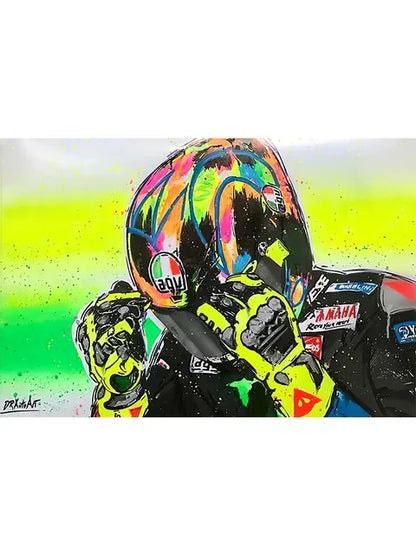DecorBites™ Valentino Rossi Motorcycle Racing Canvas Wall Art
