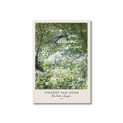 Vincent van gogh starry night framed canvas set living room wall art