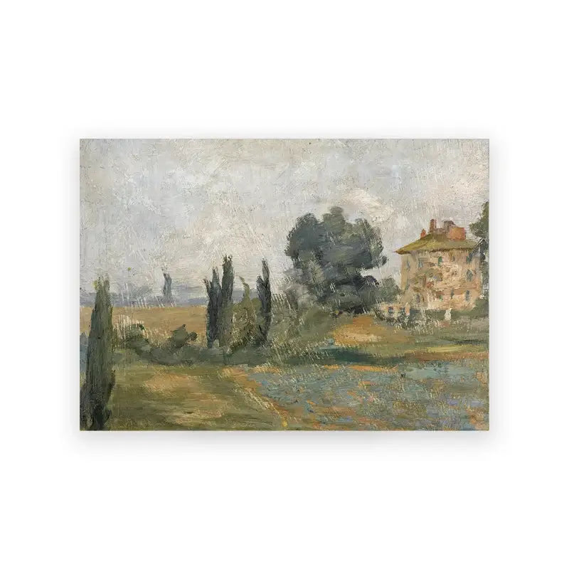 Vintage oil painting canvas rustic landscape living room wall art