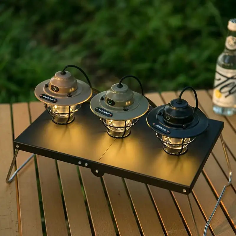 Vintage typec rechargeable hanging lanterns outdoor patio hand light