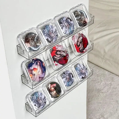 Modern clear acrylic wall mounted transparent storage rack bedroom