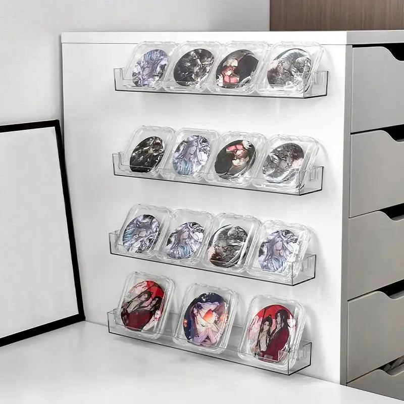 Modern clear acrylic wall mounted transparent storage rack bedroom