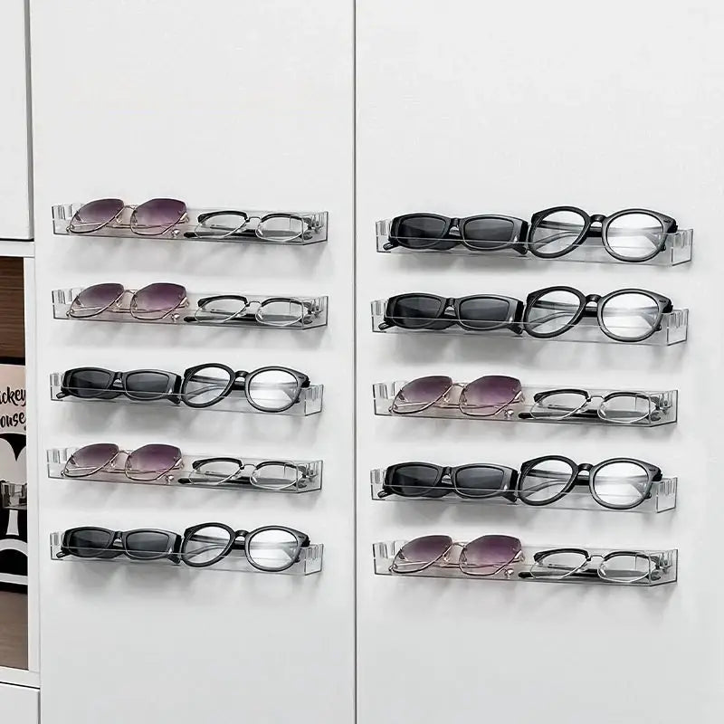 Modern clear acrylic wall mounted transparent storage rack bedroom